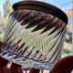 Ancien pot en cristal et métal argenté art nouveau