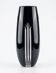 Black and clear cut crystal vase Bohemia Czechoslovakia 1970