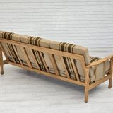 1970s, Danish 3 seater sofa, original very good condition, wool, oak.