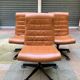 Conference armchair in fawn leather - 1980