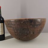 Ancient peulh calabash african art primitive arts vintage / africa / mid-century