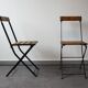 Pair of folding bistro chairs, France, 1930