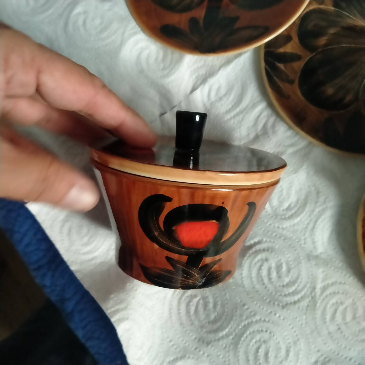 Ceramic coffee service Quimper Quercy