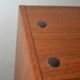 Vintage Danish bookcase / highboard with smoked glass doors