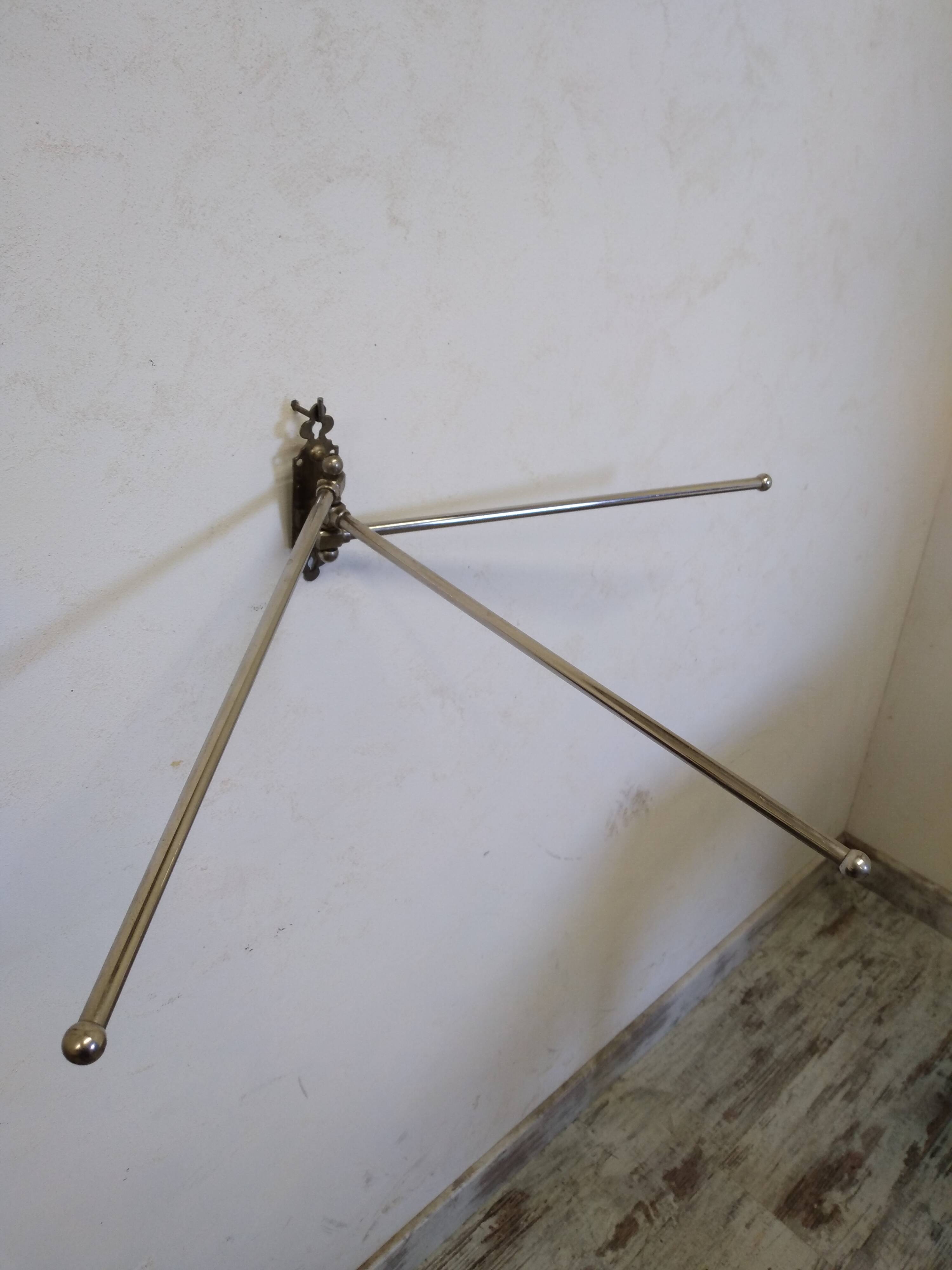 Vintage articulated towel rack 3 arms