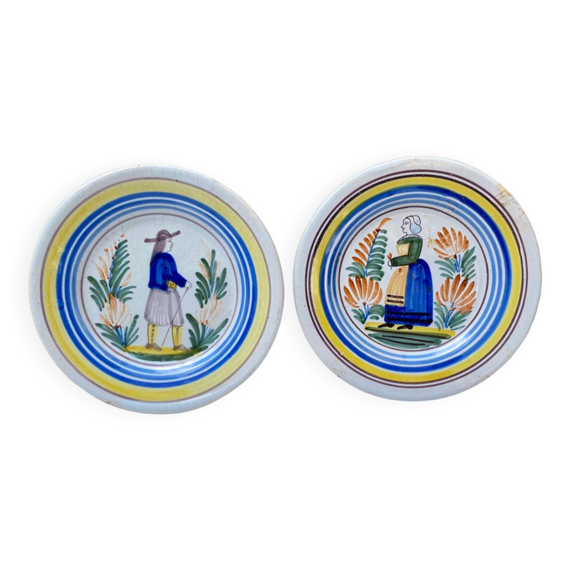 Old decorative Breton plates
