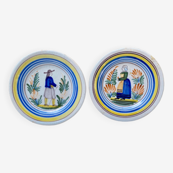Old decorative Breton plates
