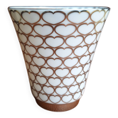 HAVILAND Limoges porcelain Gold & White Vase pot ONZE DE COEUR hand-decorated