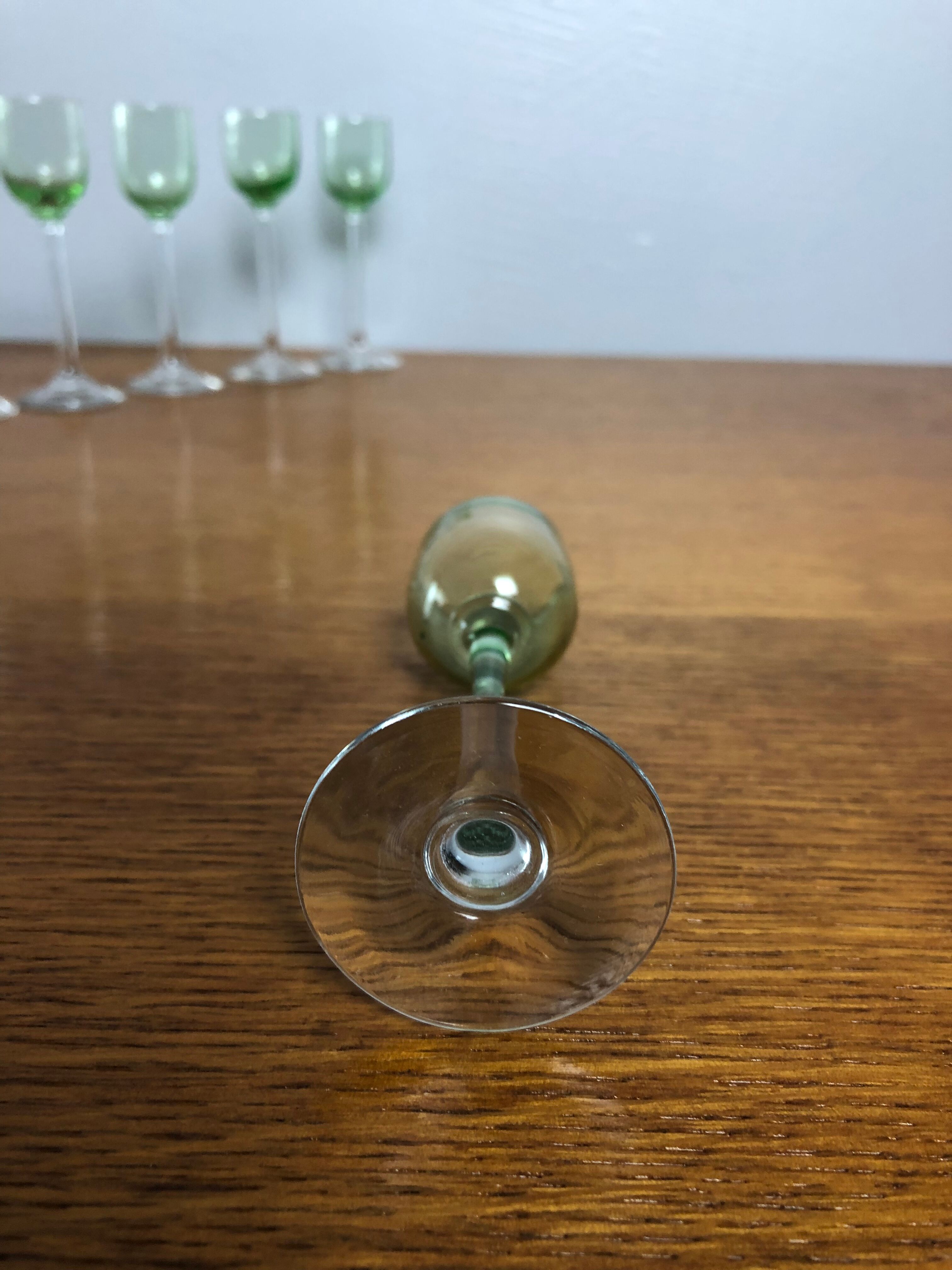 9 liquor glasses early xx th