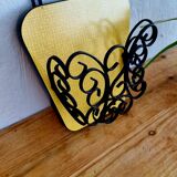 Vintage yellow formica wall storage