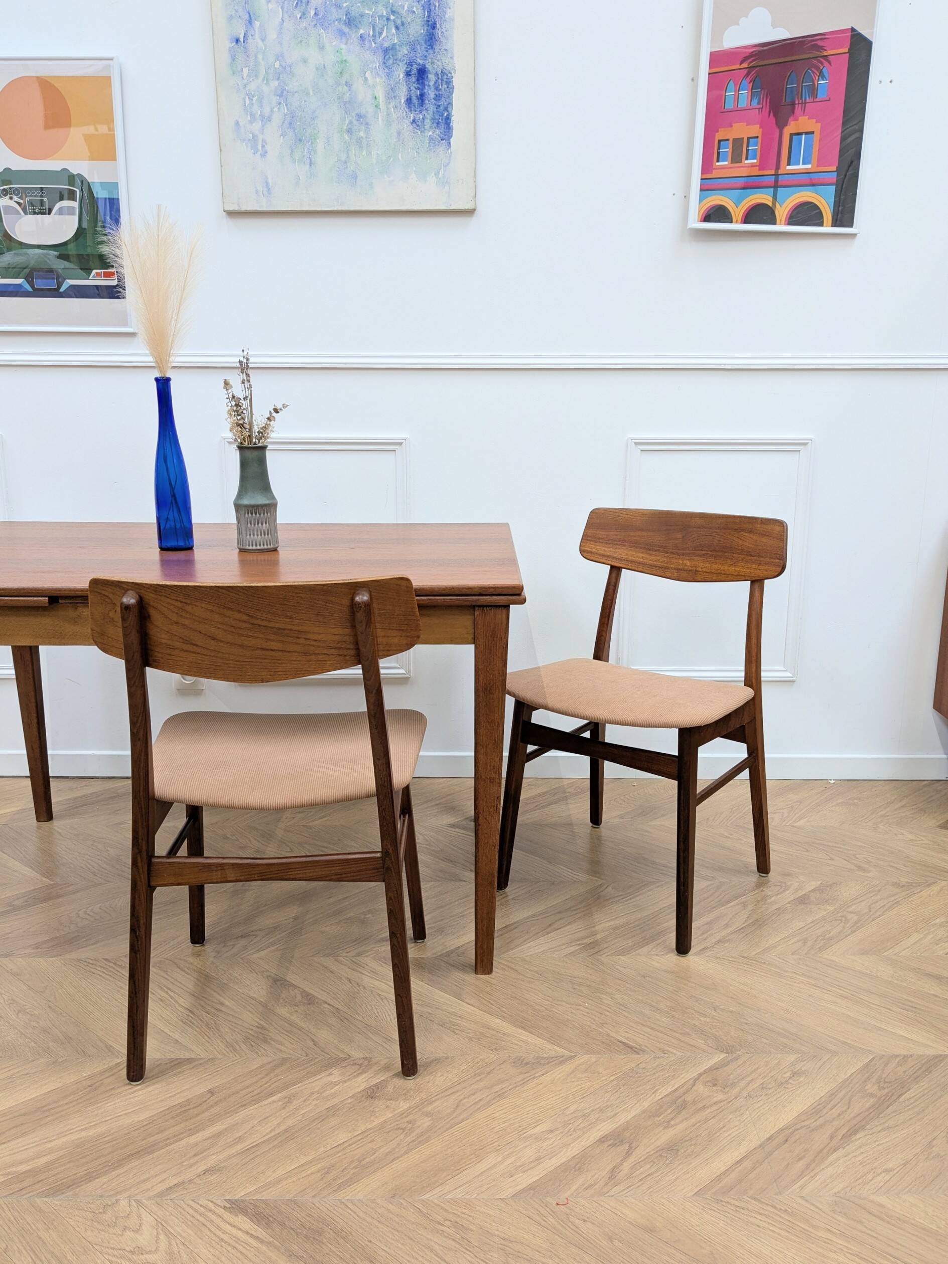 Pair of Danish teak chairs