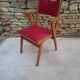 Fauteuil en hêtre et skaï