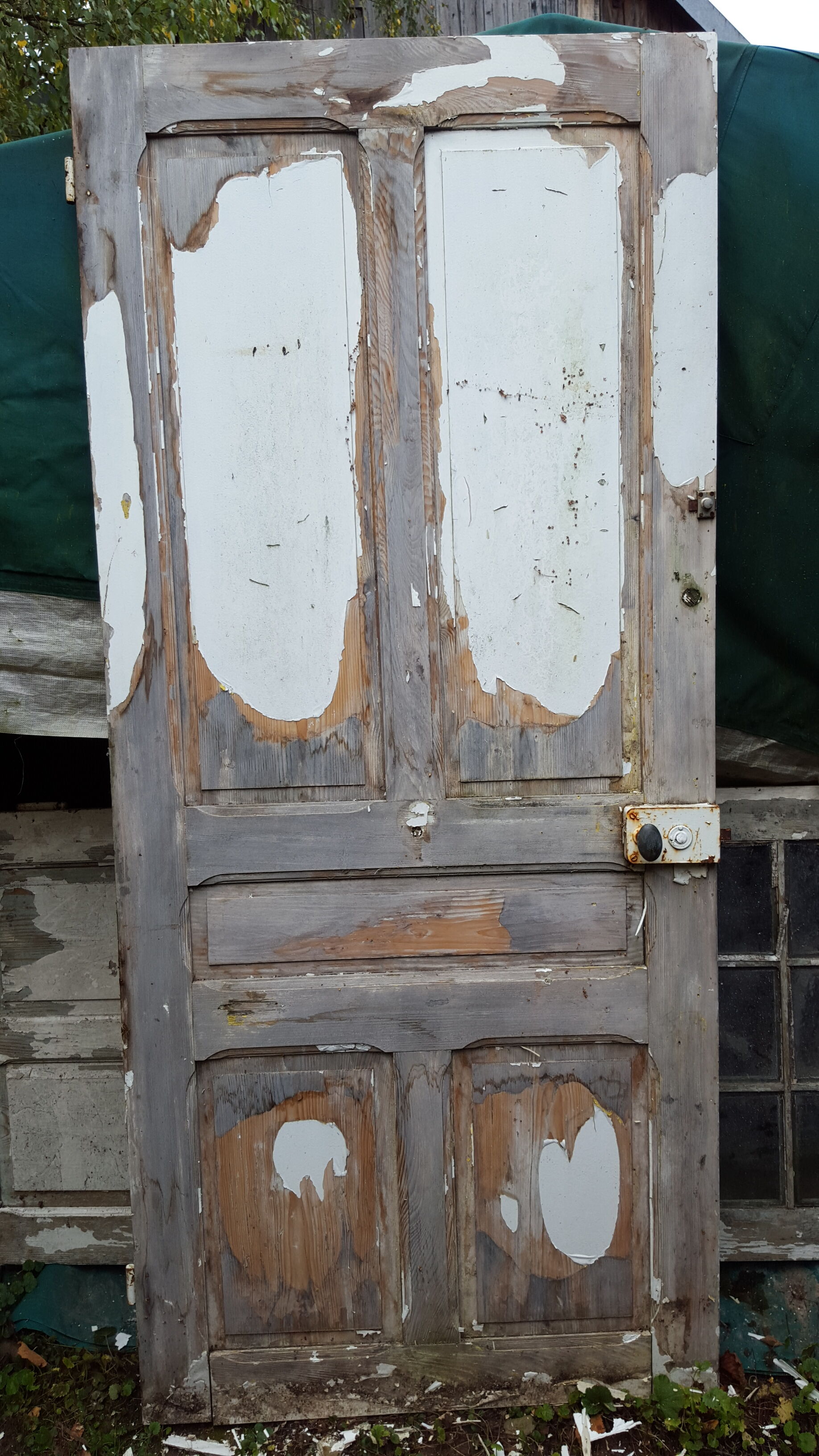 Old door beautiful patina height 208 cm