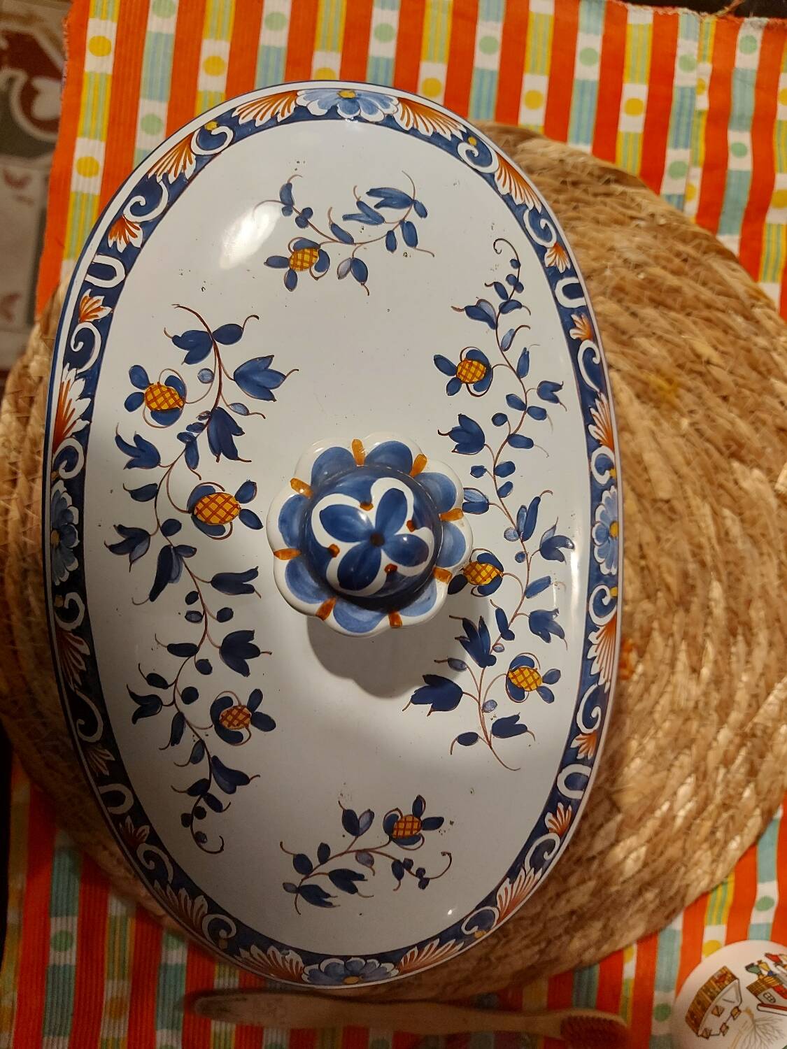 Rouen earthenware soup tureen