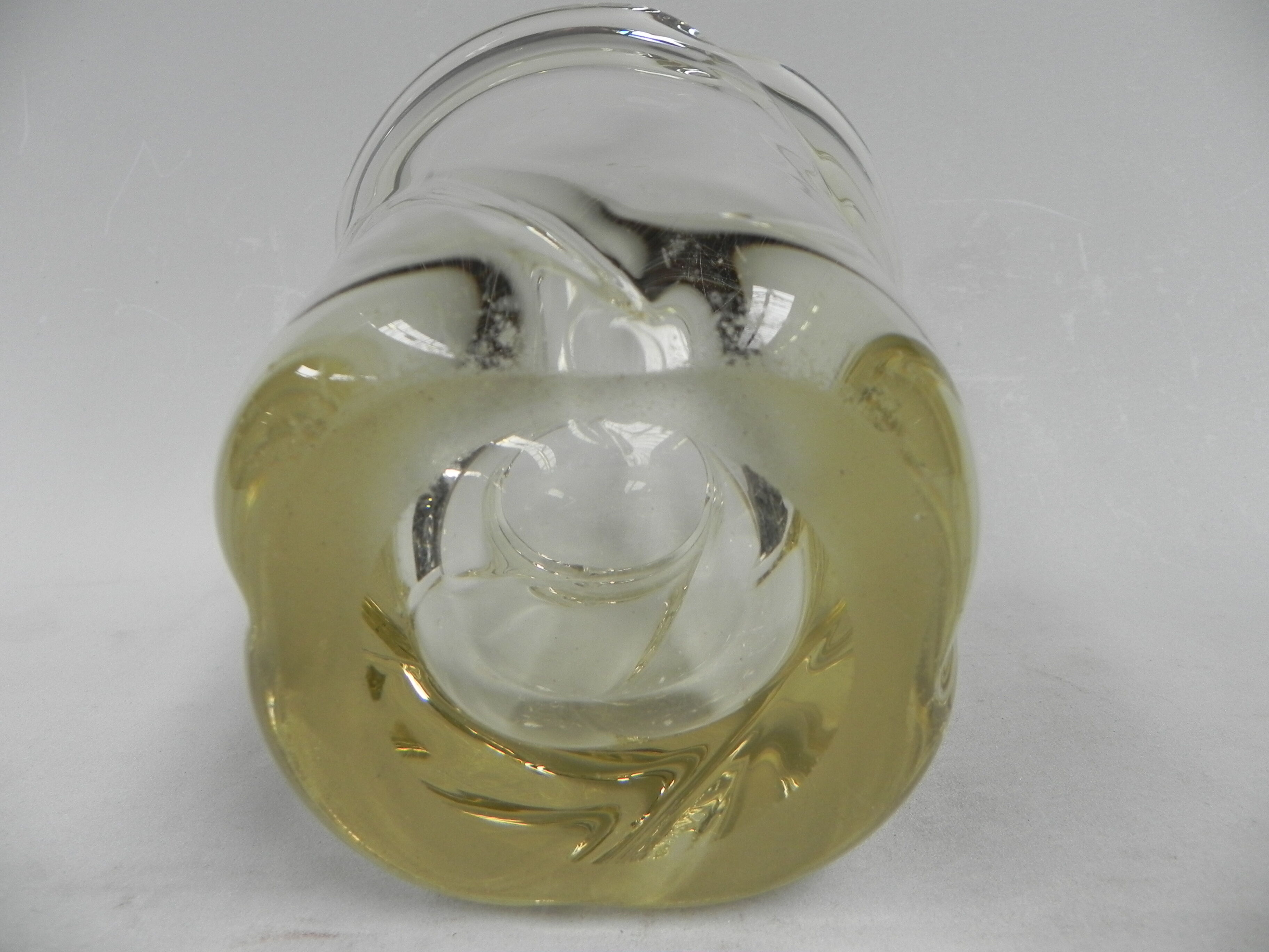 Vintage vase of thick glass Daum Nancy