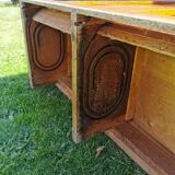 Light oak double curtain binder, year 50