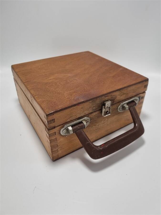 Wooden suitcase