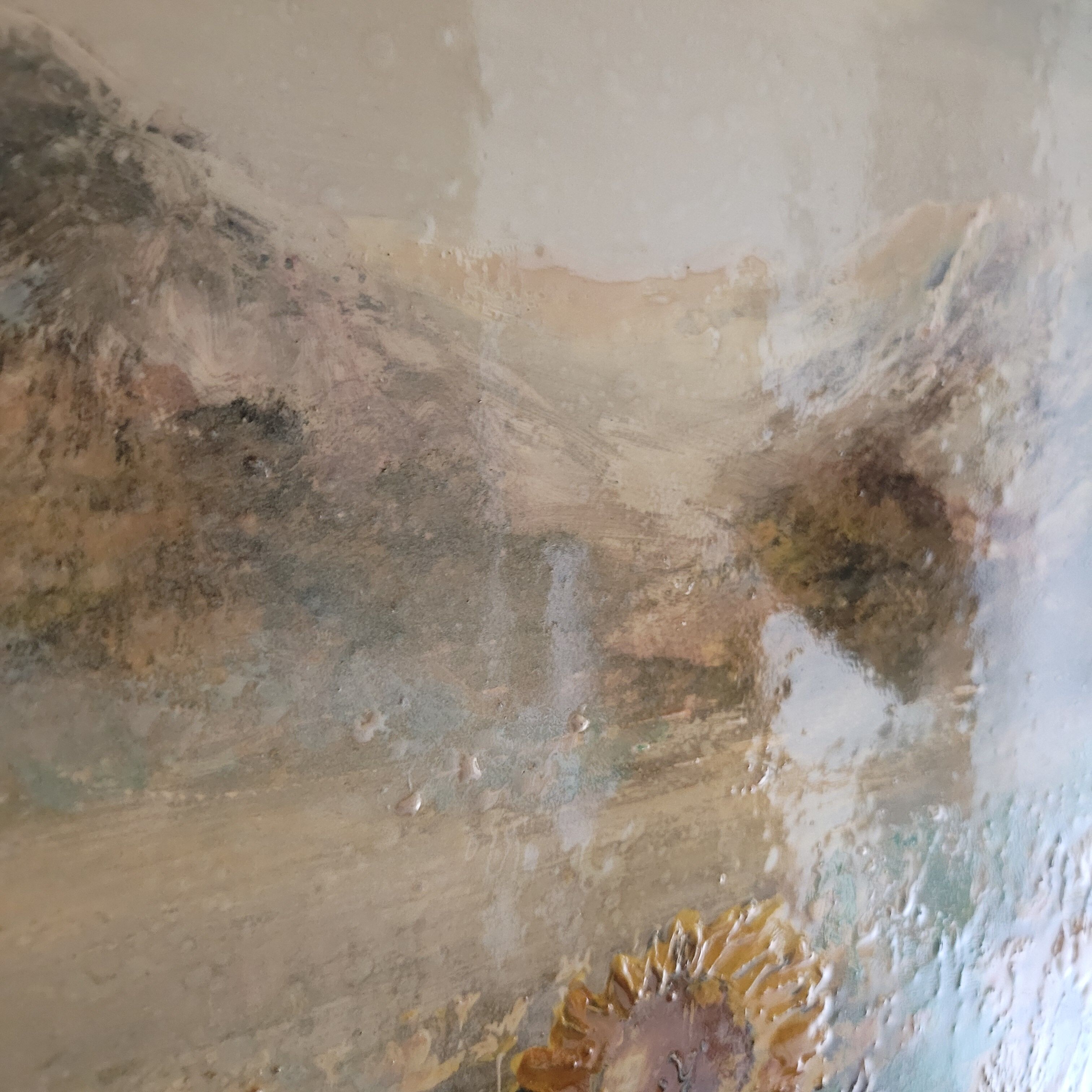 Oil painting on metal panel