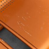 Set da 4 sedute modulari in metallo traforato anni ’80 vintage modernariato