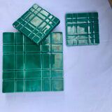 Art deco green underside and 2 bottle bottoms