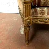 Louis xvi style shepherdess in gilded wood xx century