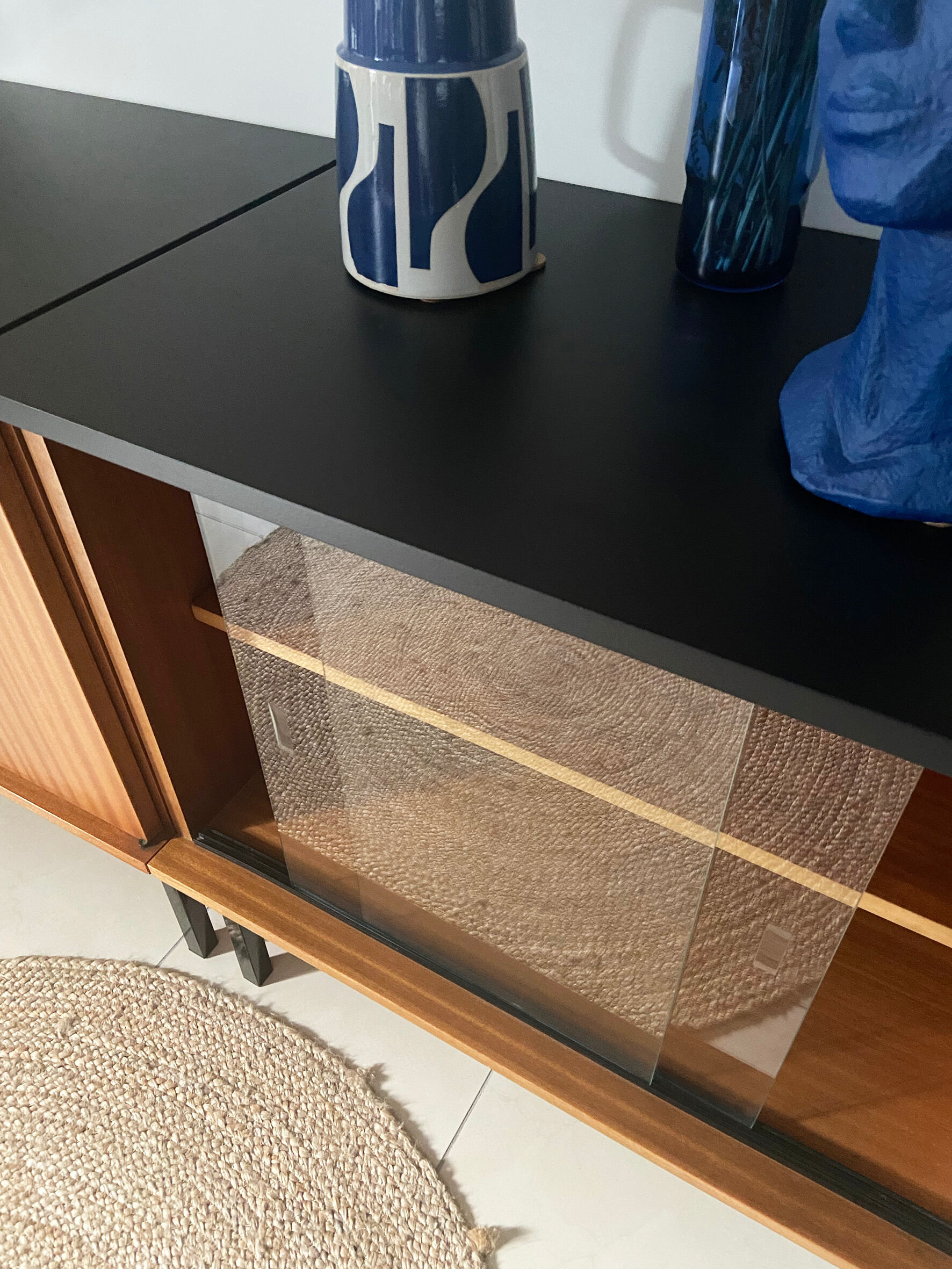 Vintage Scandinavian style enfilade composed of 2 elements