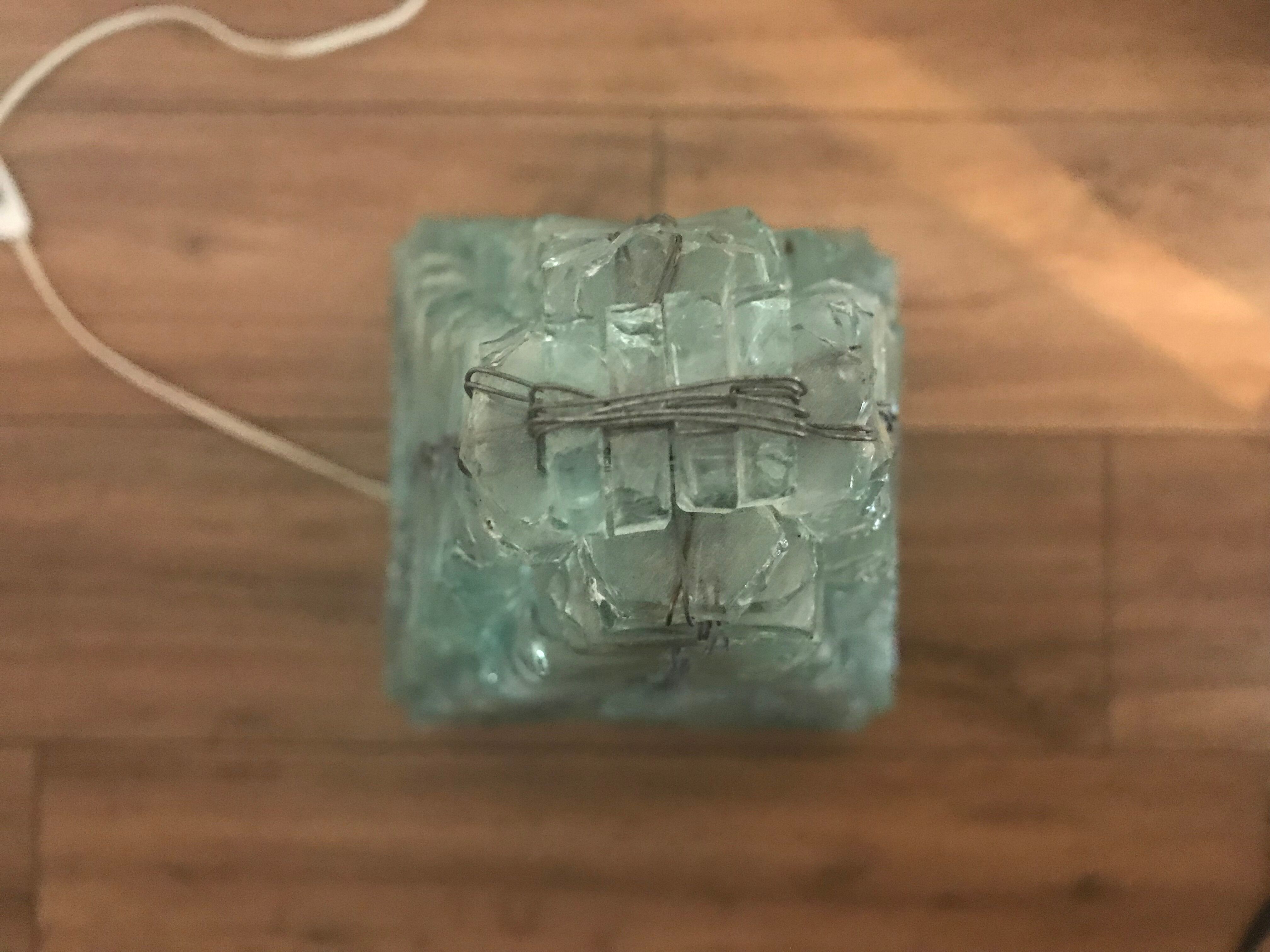 Stacked glass pyramid lamp, 1970