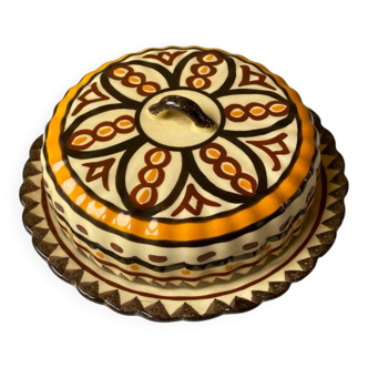 Vintage 1960s HB Quimper ceramic butter cheese box