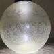 Engraved glass globe tulip oil lamp