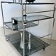 Coffee table / chrome and smoked glass by Max Sauze