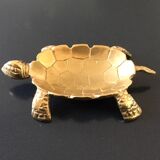 Empty turtle brass pouch