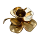Brass clover candle holder