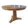 Table ronde extensible en loupe de bois aux magnifiques veinage