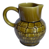 Bistro pitcher in vintage Sarreguemines earthenware