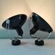 Pair of metal wall lamps 70s
