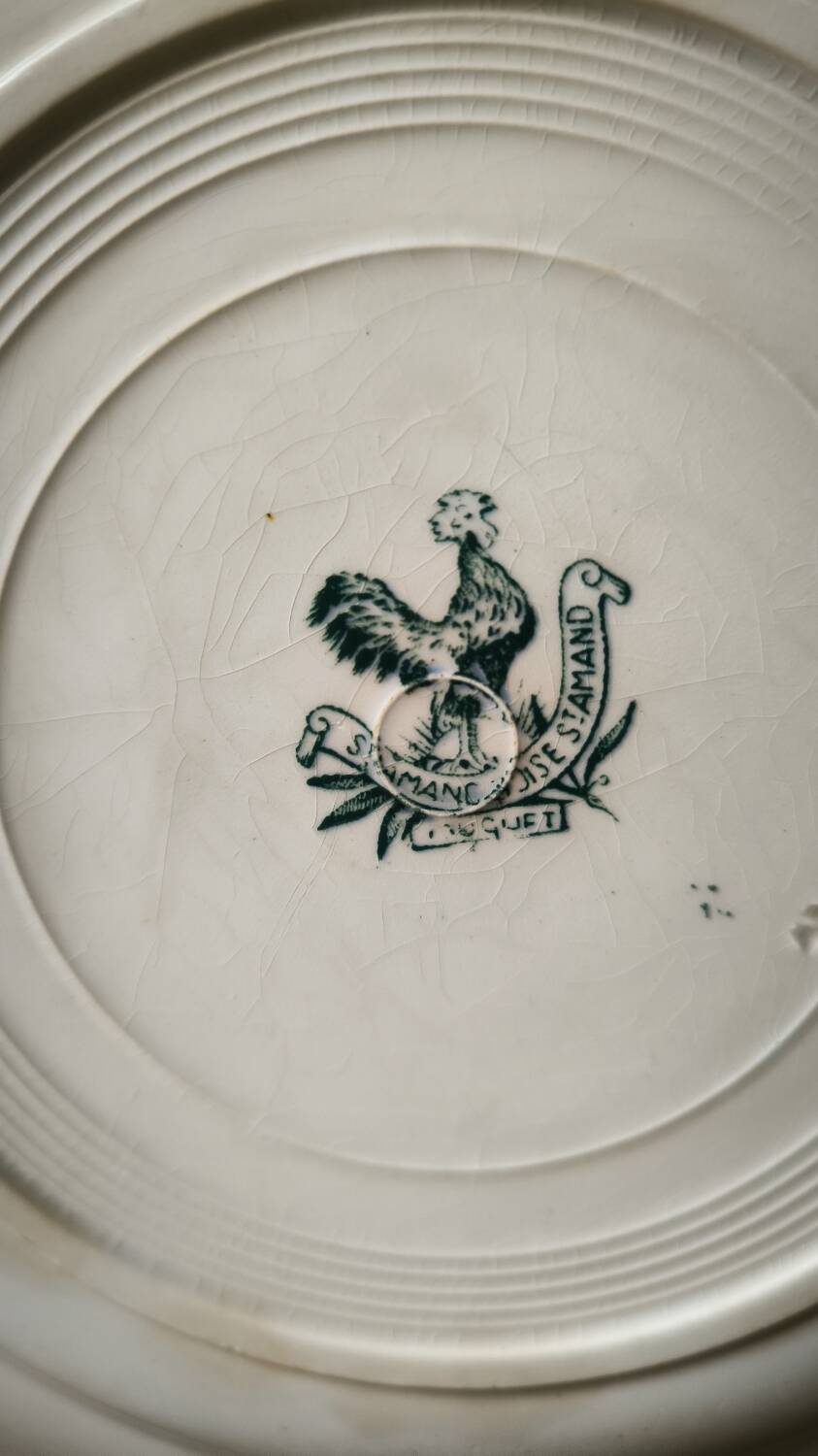 Vintage plate st amandinoise St Amand France lily of the valley motif