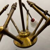 Italian Geometric Bronze chandelier 1950’s