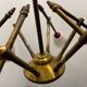 Italian Geometric Bronze chandelier 1950’s