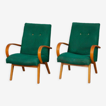 Paire de fauteuils par Jaroslav Smidek produits par Ton vers 1960