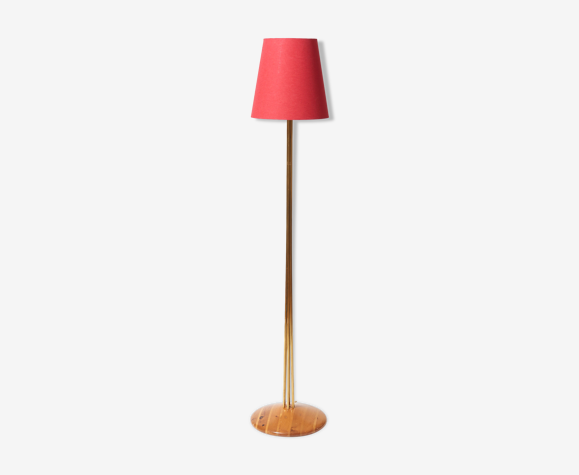 1950s Floor Lamp In Light Wood And, 1950s Floor Lamp