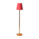 1950s floor lamp in light wood and brass