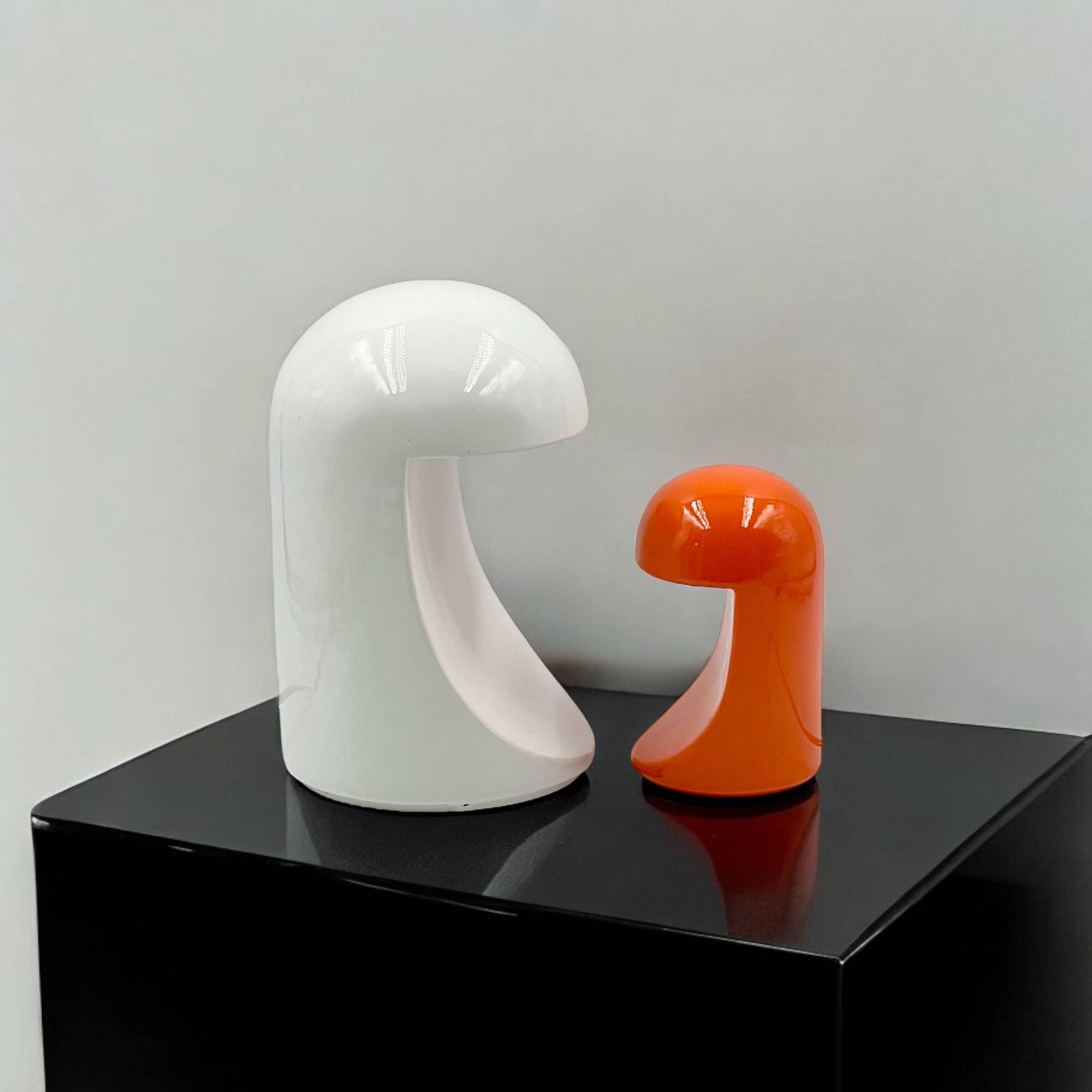 Iconic 60s Design Ceramic Lamp 'Longobarda' by Marcello Cuneo for Gabbianelli, Large Size in White