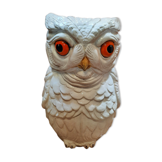 Umbrella holder owl in ceramic