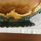 Art Nouveau planter barbotine Majolica 19th