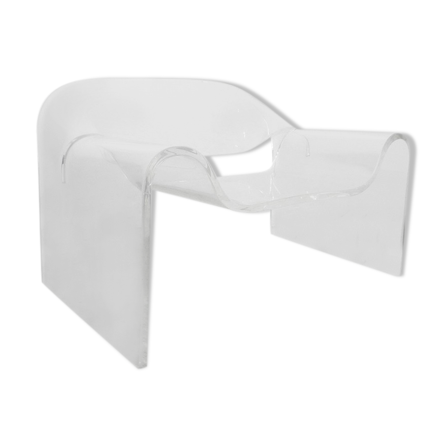 Sculptural acrylic armchair, 80