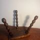 1950s turned wooden tripod stool