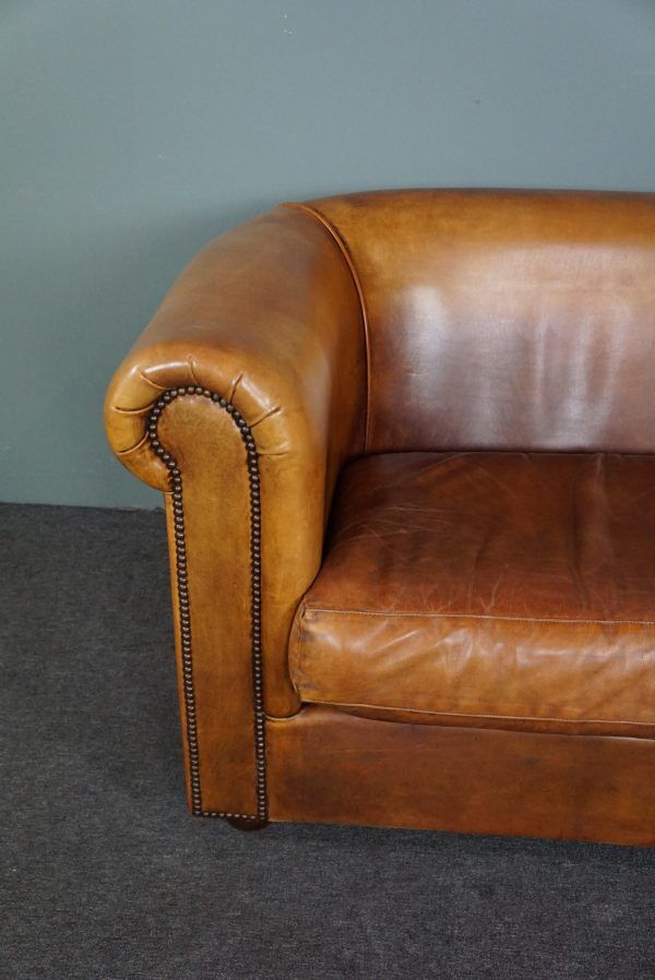 Beautifully colored 2.5-seater cowhide sofa
