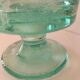 Service en verre soufflé bullé vert d'eau – Coupe sur pied, 5 tasses et louche