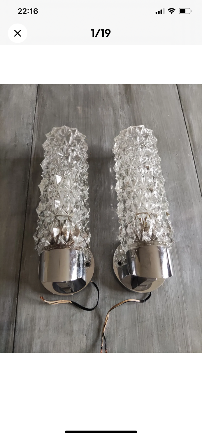 Pair of vintage wall lights