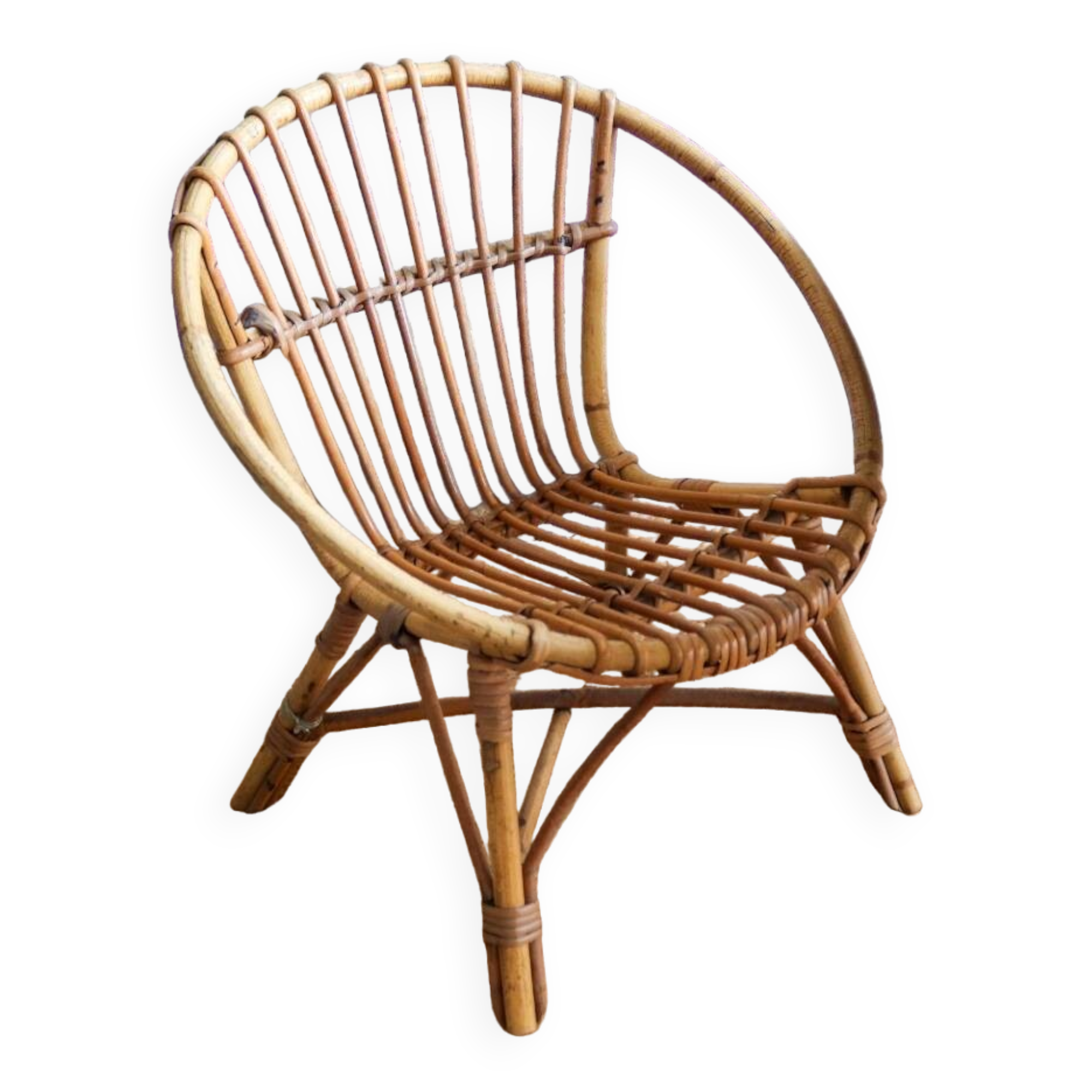 Small rattan armchair for children